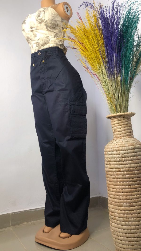 Coffee Cargo Pants Blue Size 18 - Image 4