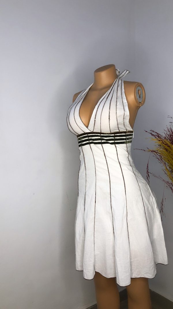 TAB 059 Alter-neck White Gown Size 6
