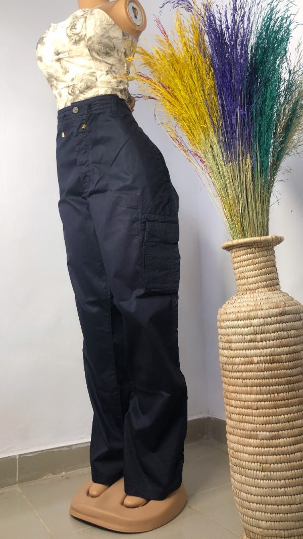 Coffee Cargo Pants Blue Size 18 - Image 3