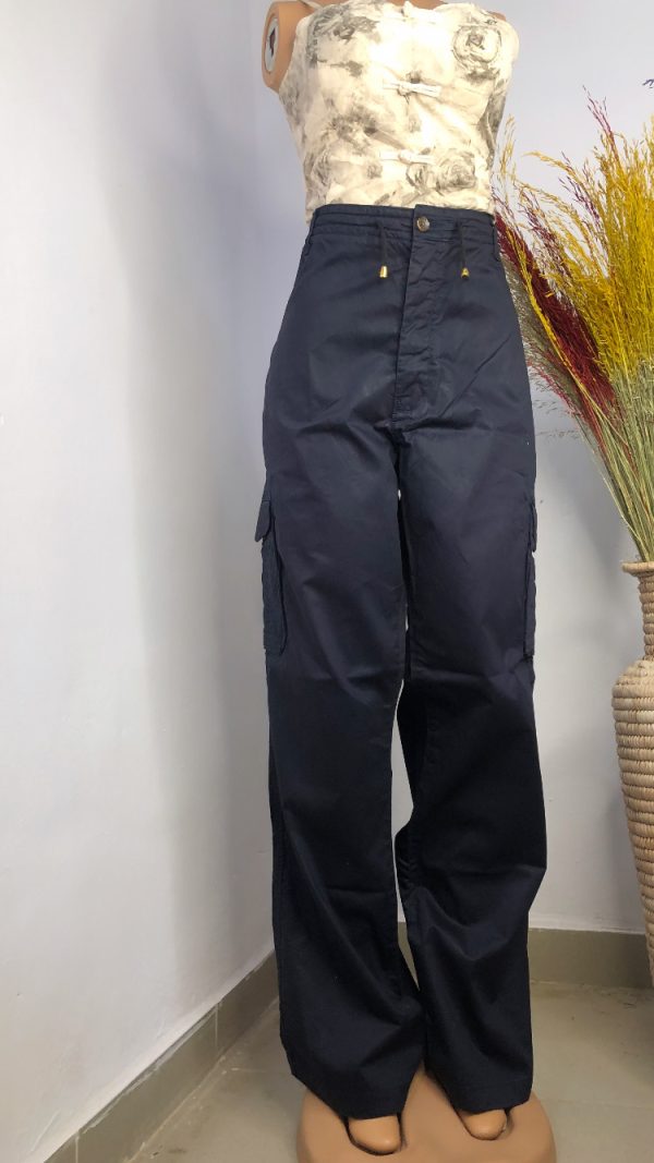 Coffee Cargo Pants Blue Size 18 - Image 2