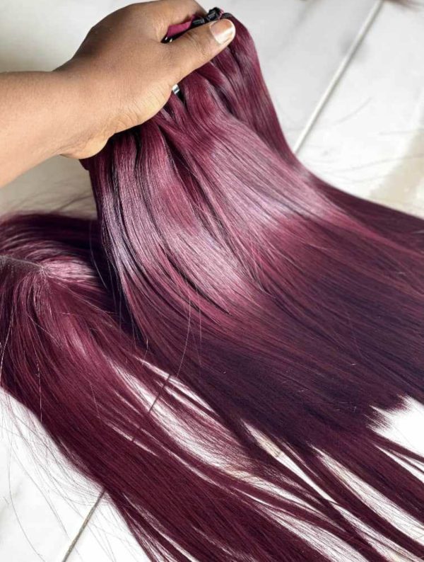 10” BONE STRAIGHT (WINE COLOR) - Image 2