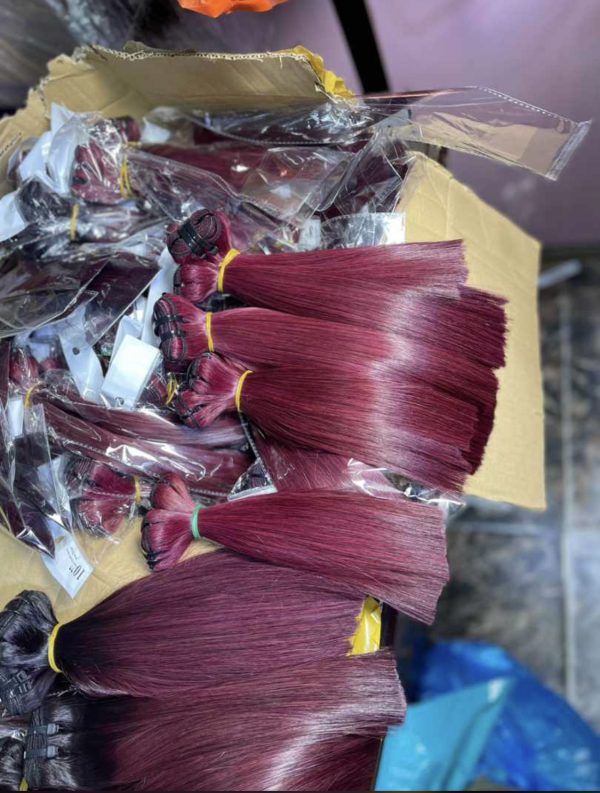 10” BONE STRAIGHT (WINE COLOR) - Image 4