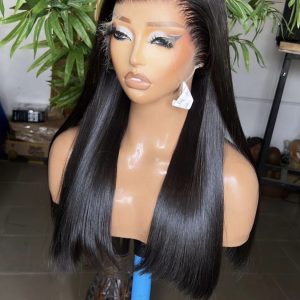 18” BONE STRAIGHT WITH HD FRONTAL